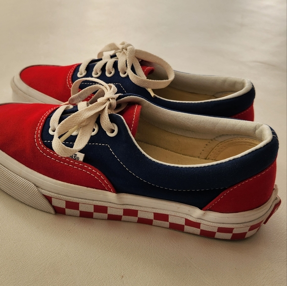 Vans Era skateboard shoes (BMX Checkerboard ) true blue/ red - Picture 2 of 8